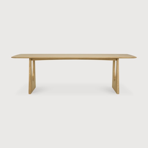 [53057*] Oak Geometric dining table (220x100x76cm)