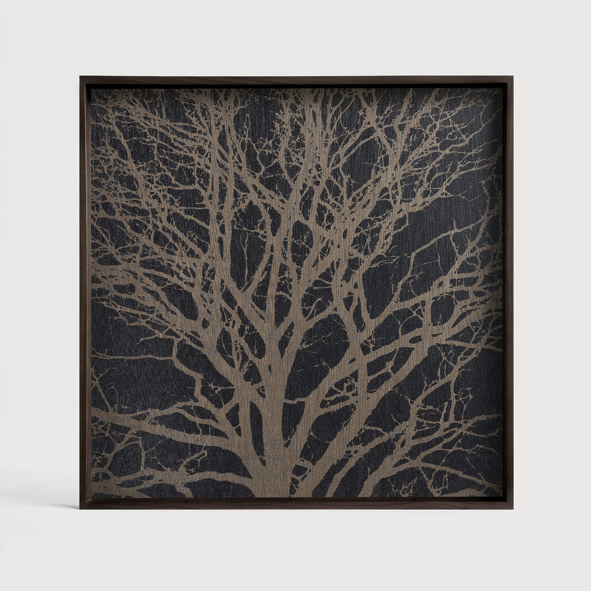 [20564] Black Tree wooden tray